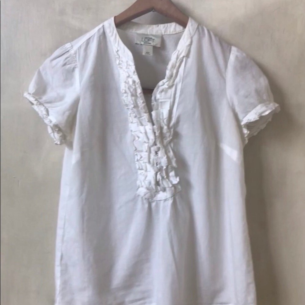 Cap Sleeve Ruffle Blouse - Picture 2 of 3